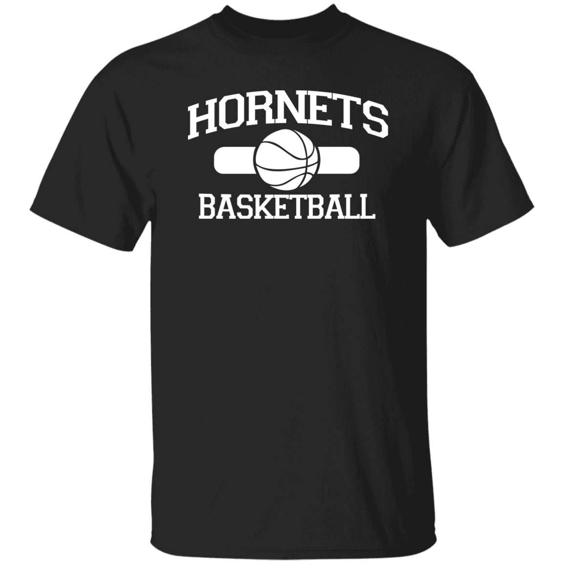 Hornets Basketball White Print T-Shirt