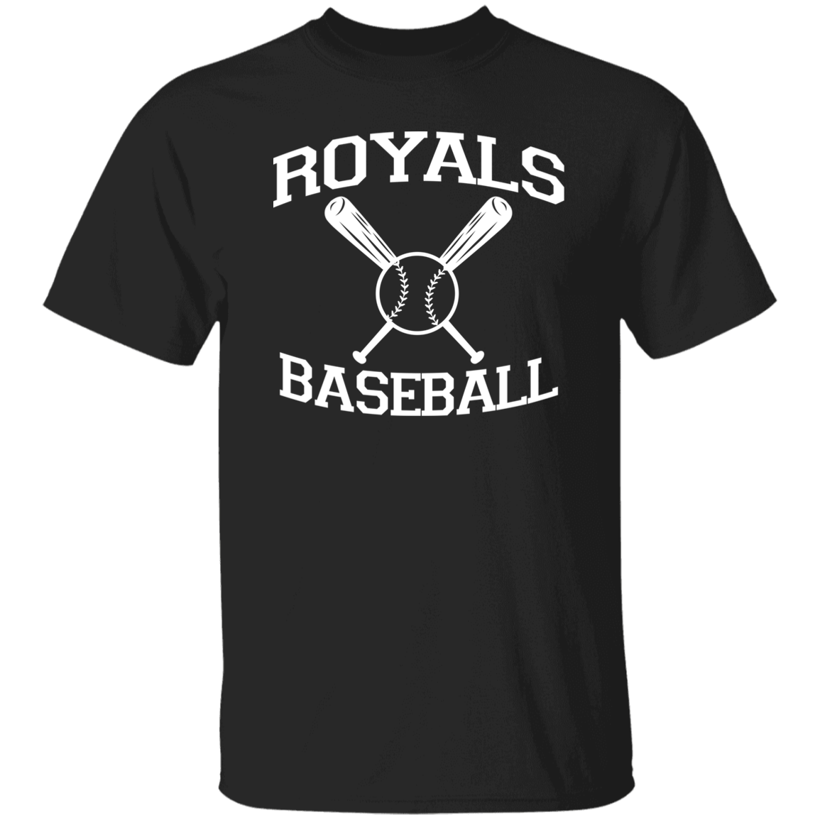 Royals Baseball White Print T-Shirt