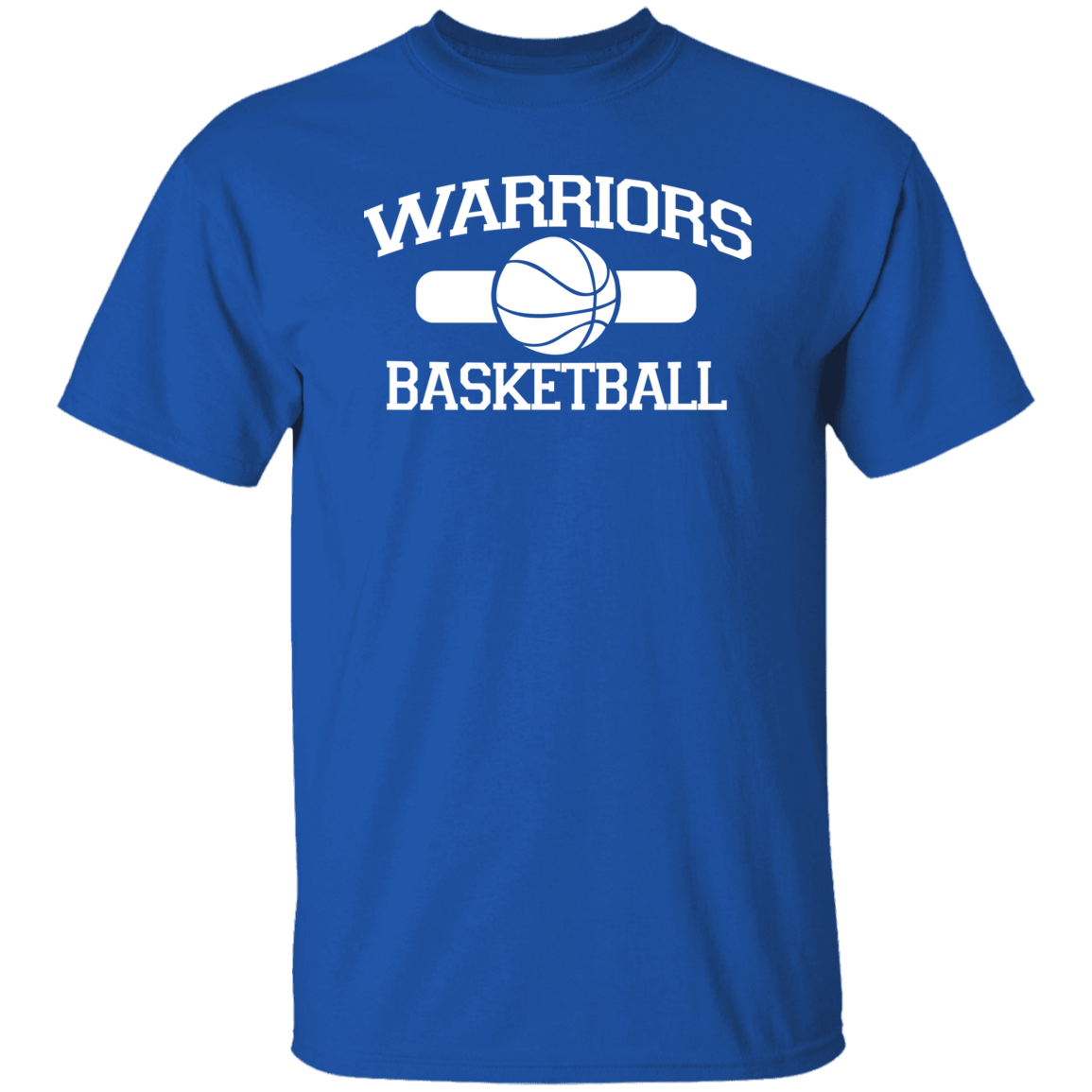 Warriors Basketball White Print T-Shirt