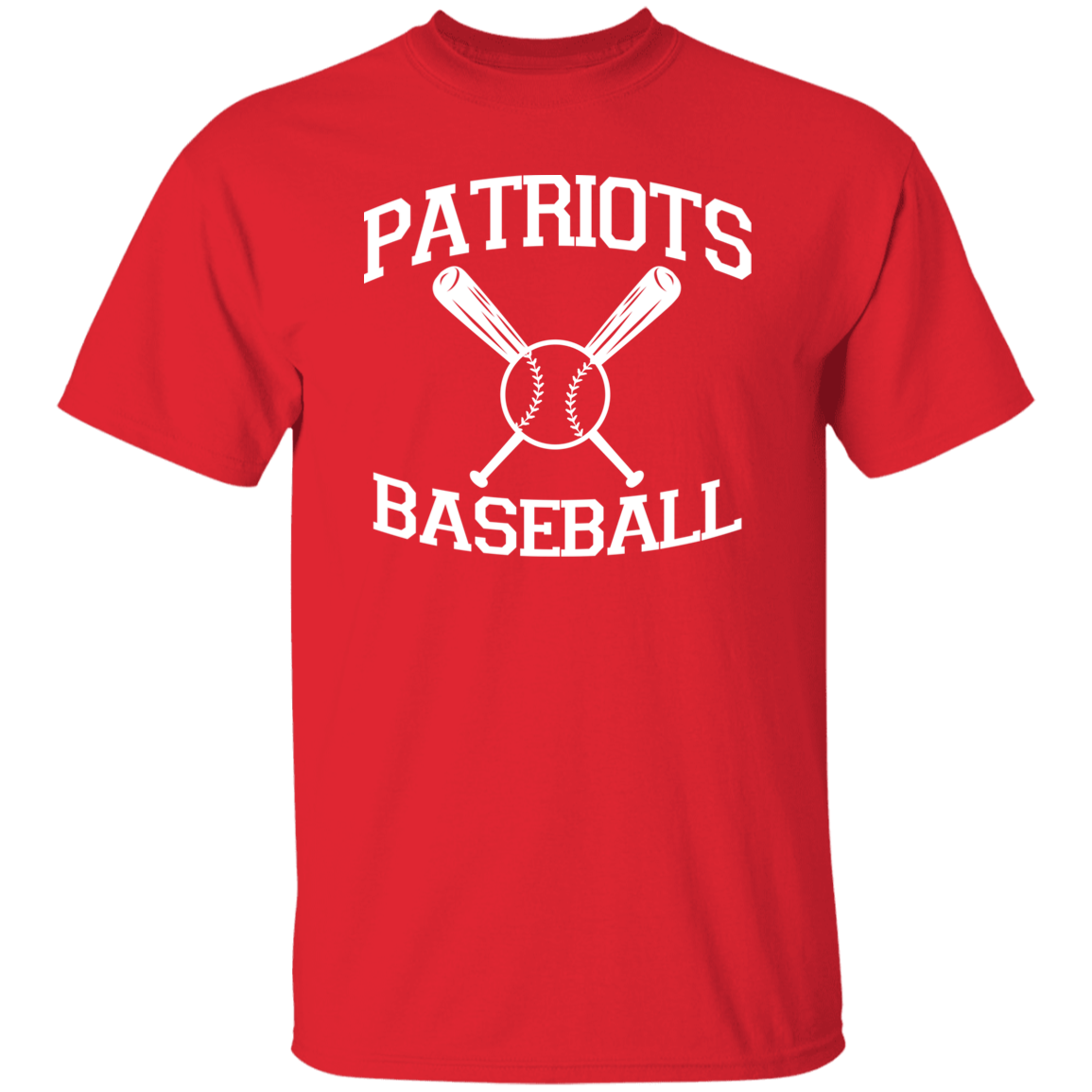 Patriots Baseball White Print T-Shirt