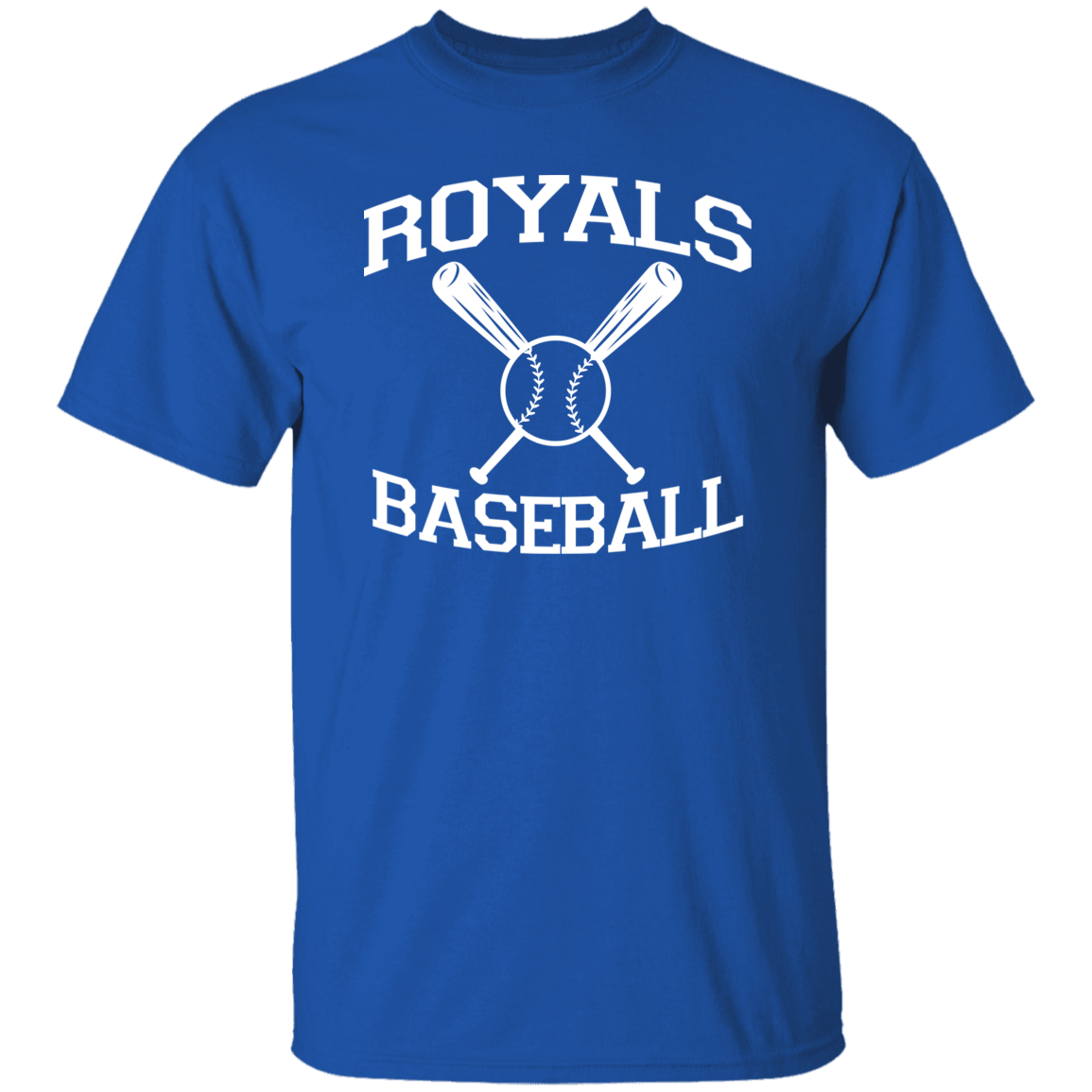 Royals Baseball White Print T-Shirt