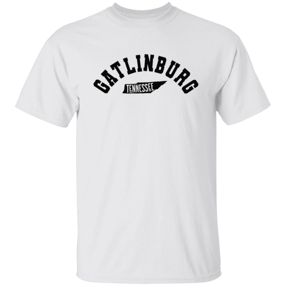 Gatlinburg Tennessee Circular Black Print T-Shirt