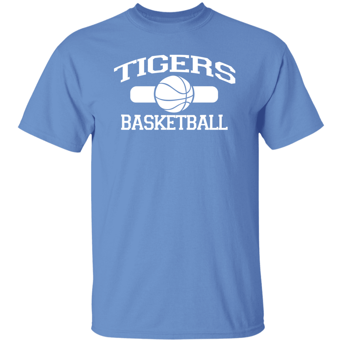 Tigers Basketball White Print T-Shirt