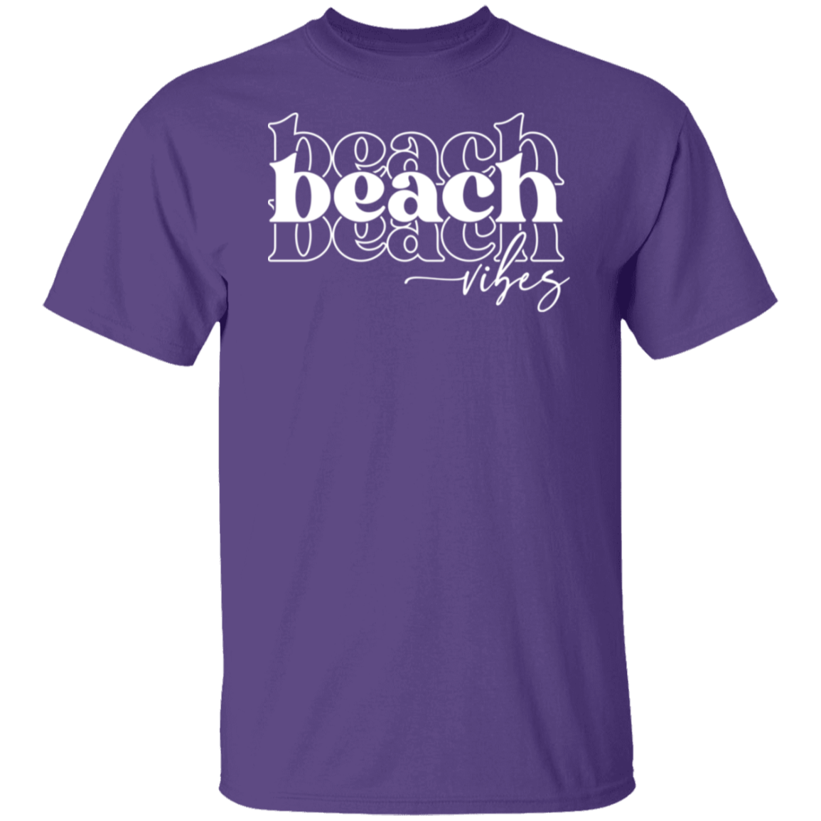 Beach Vibes White Print White Print T-Shirt
