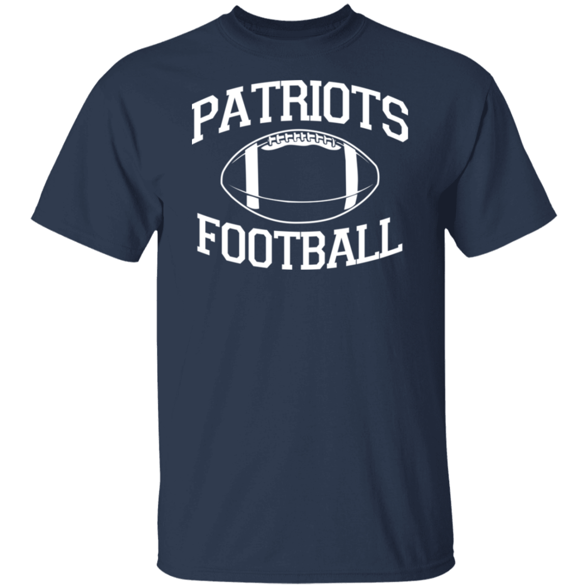 Patriots Football White Print T-Shirt