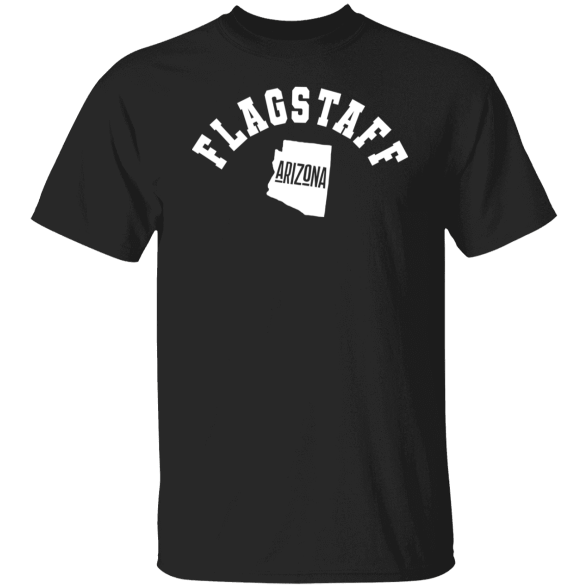 Flagstaff Arizona Circular White Print T-Shirt
