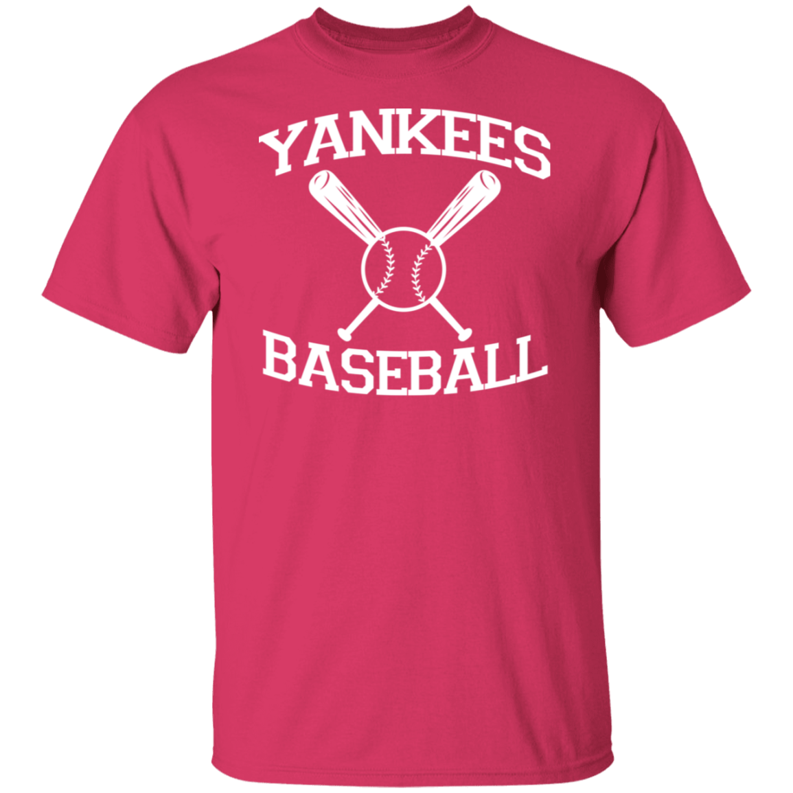 Yankees Baseball White Print T-Shirt