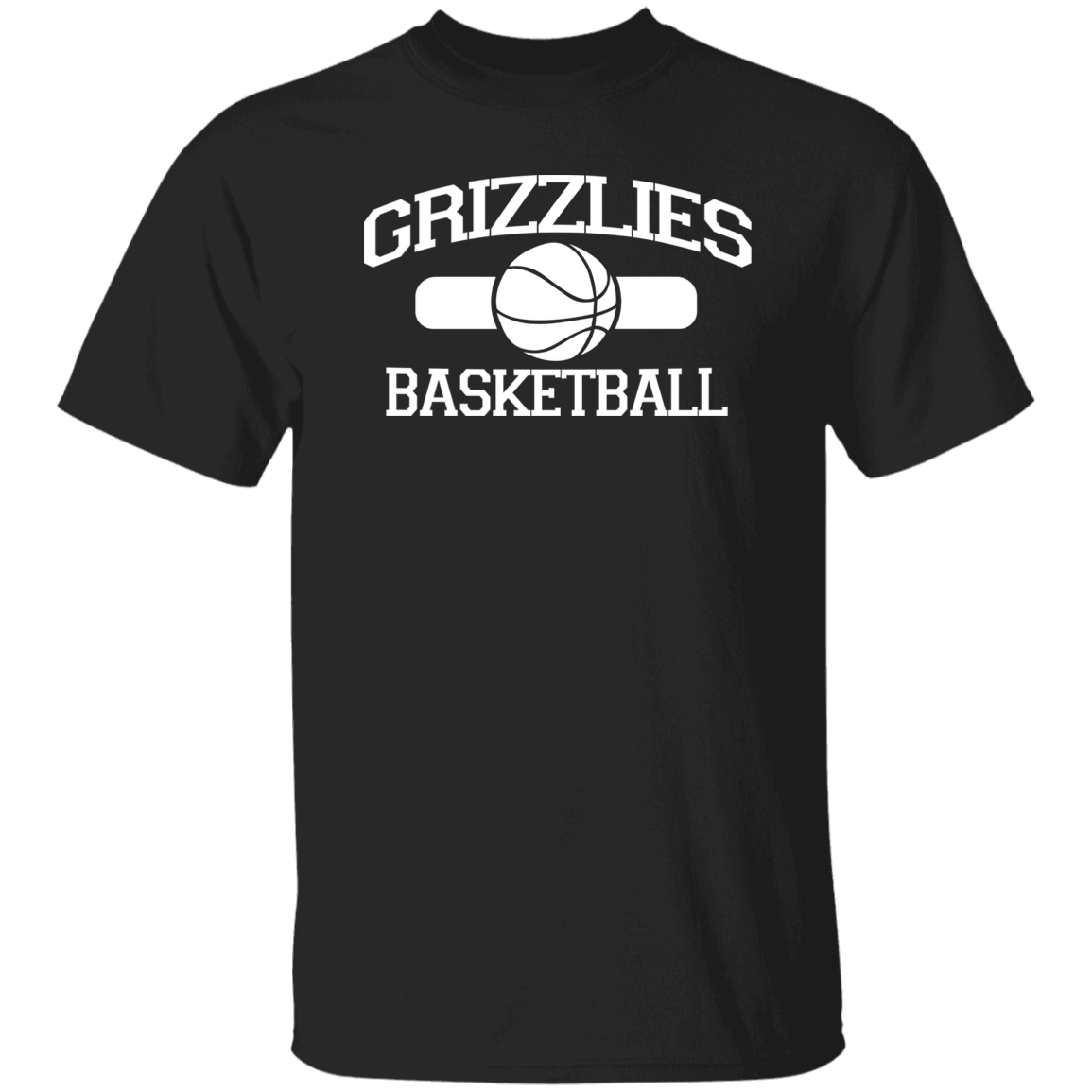 Grizzlies Basketball White Print T-Shirt