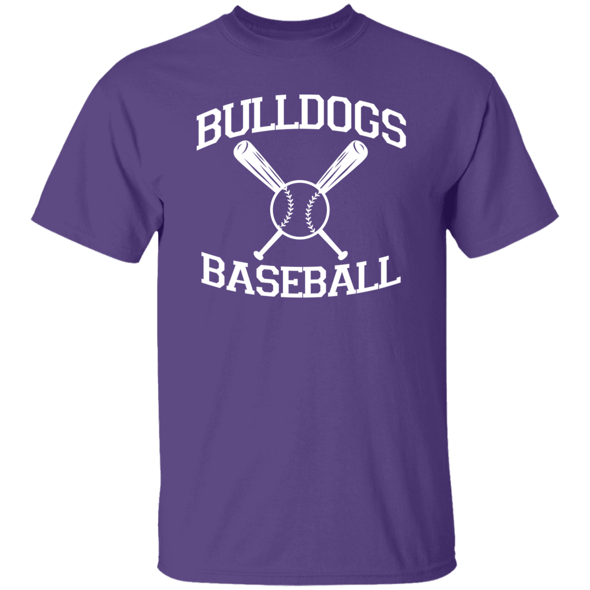 Bulldogs Baseball White Print T-Shirt