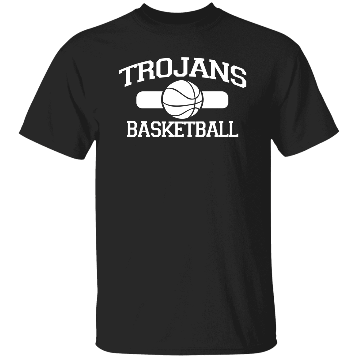 Trojans Basketball White Print T-Shirt