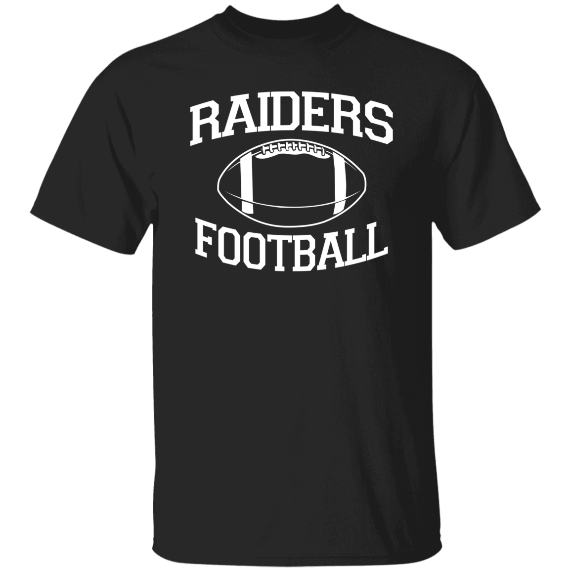 Raiders Football White Print T-Shirt