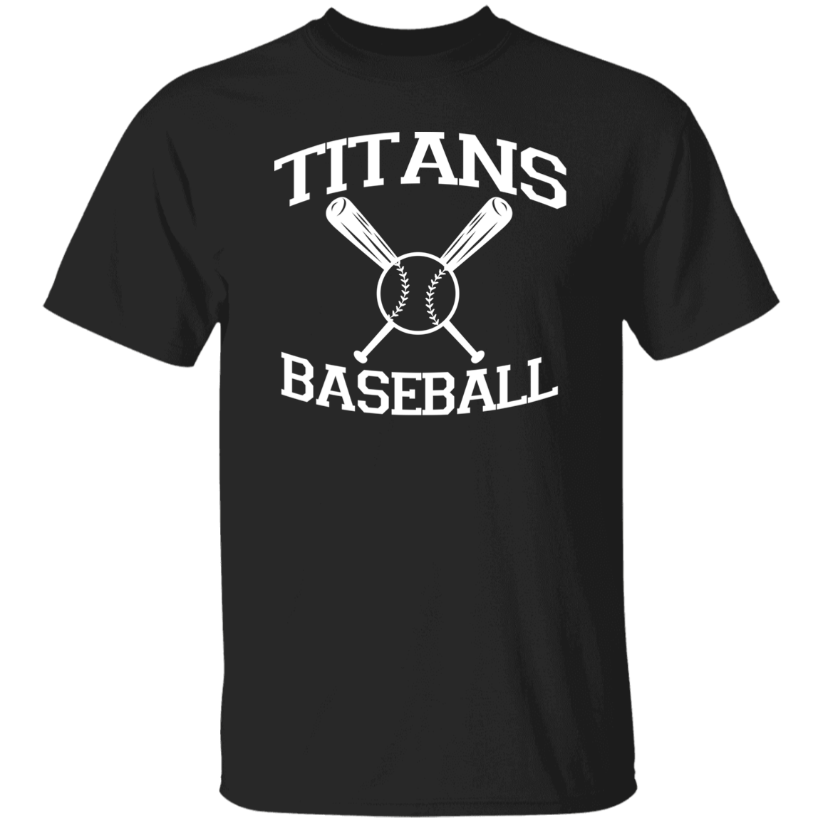 Titans Baseball White Print T-Shirt