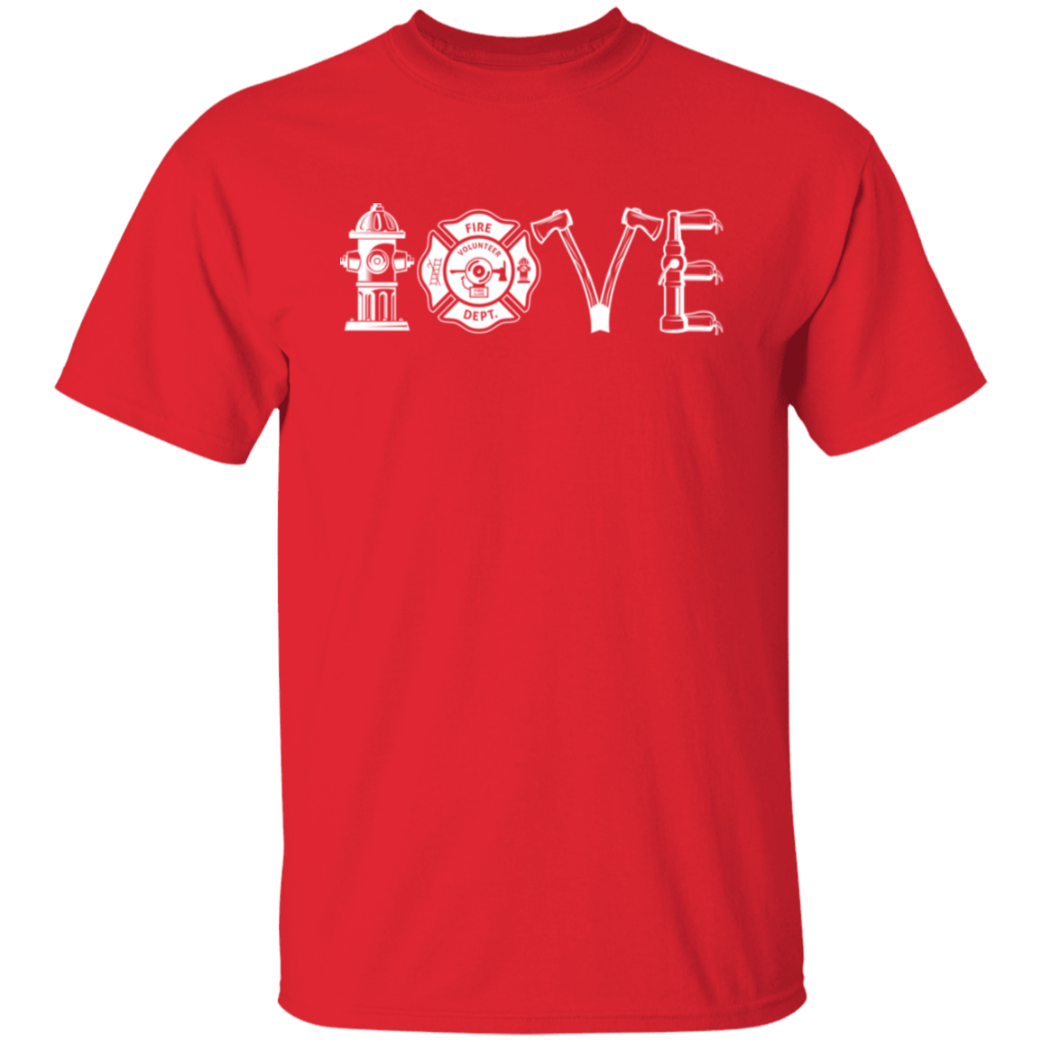 Love Fire Dept. White Print T-Shirt