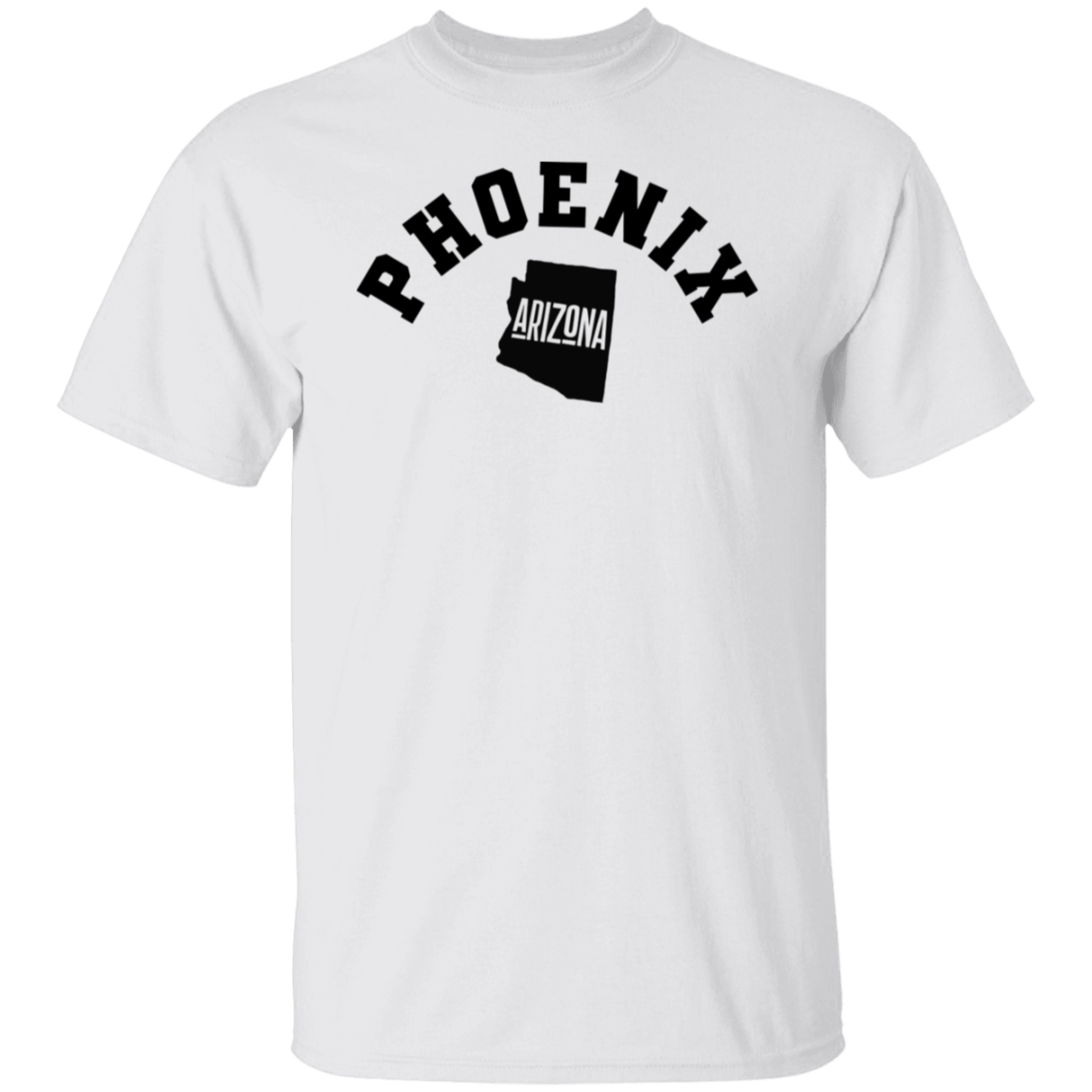 Phoenix Arizona Circular Black Print T-Shirt