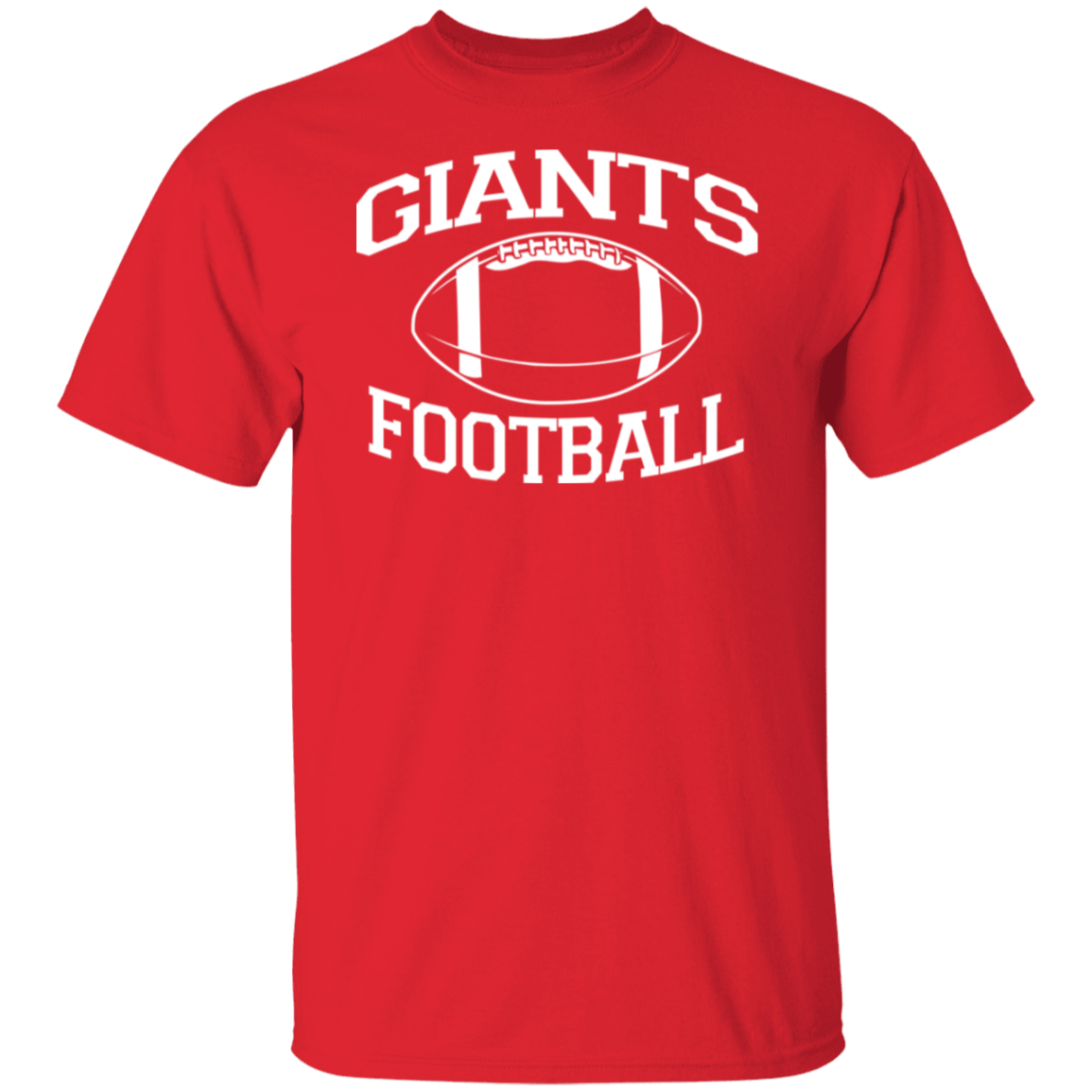 Giants Football White Print T-Shirt