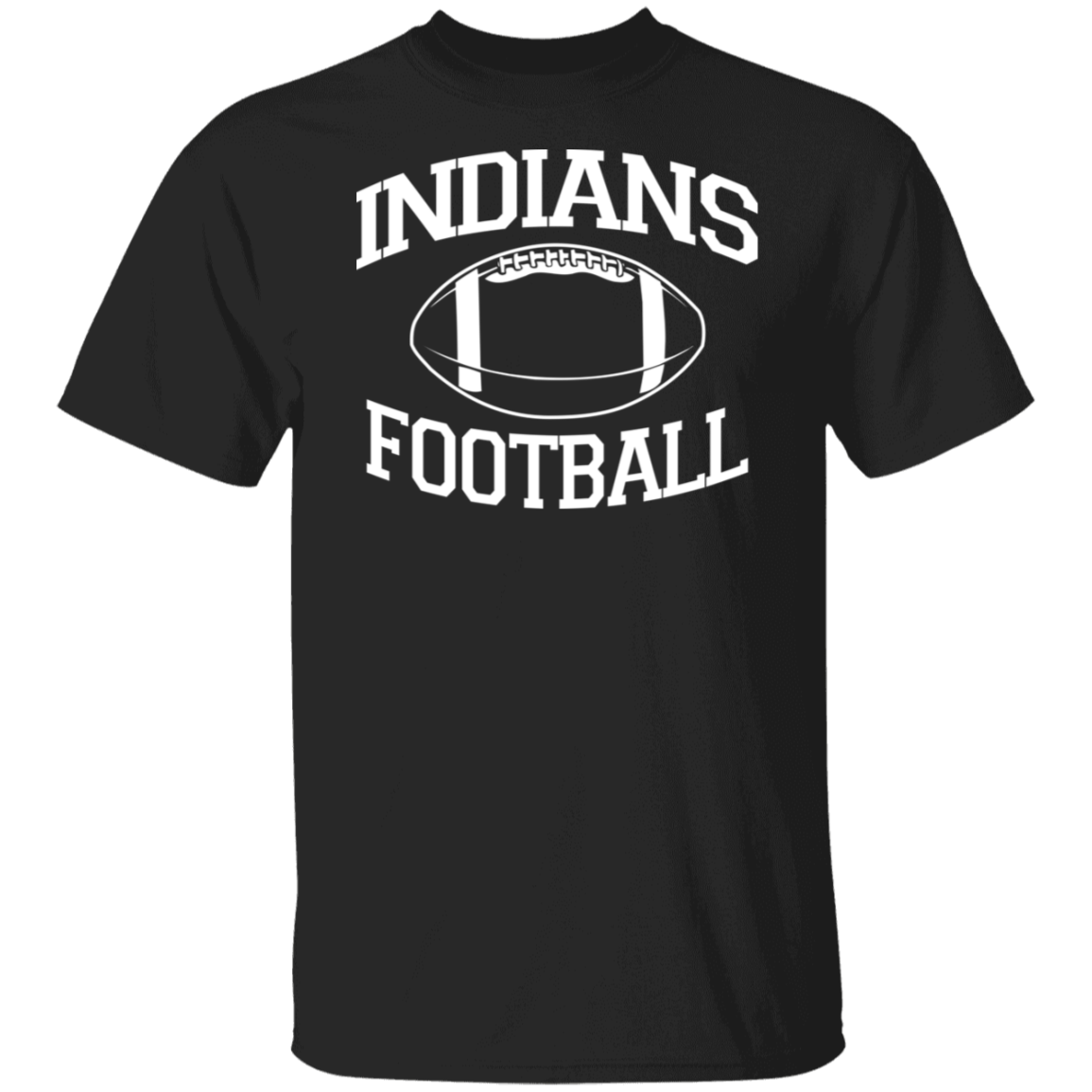 Indians Football White Print T-Shirt