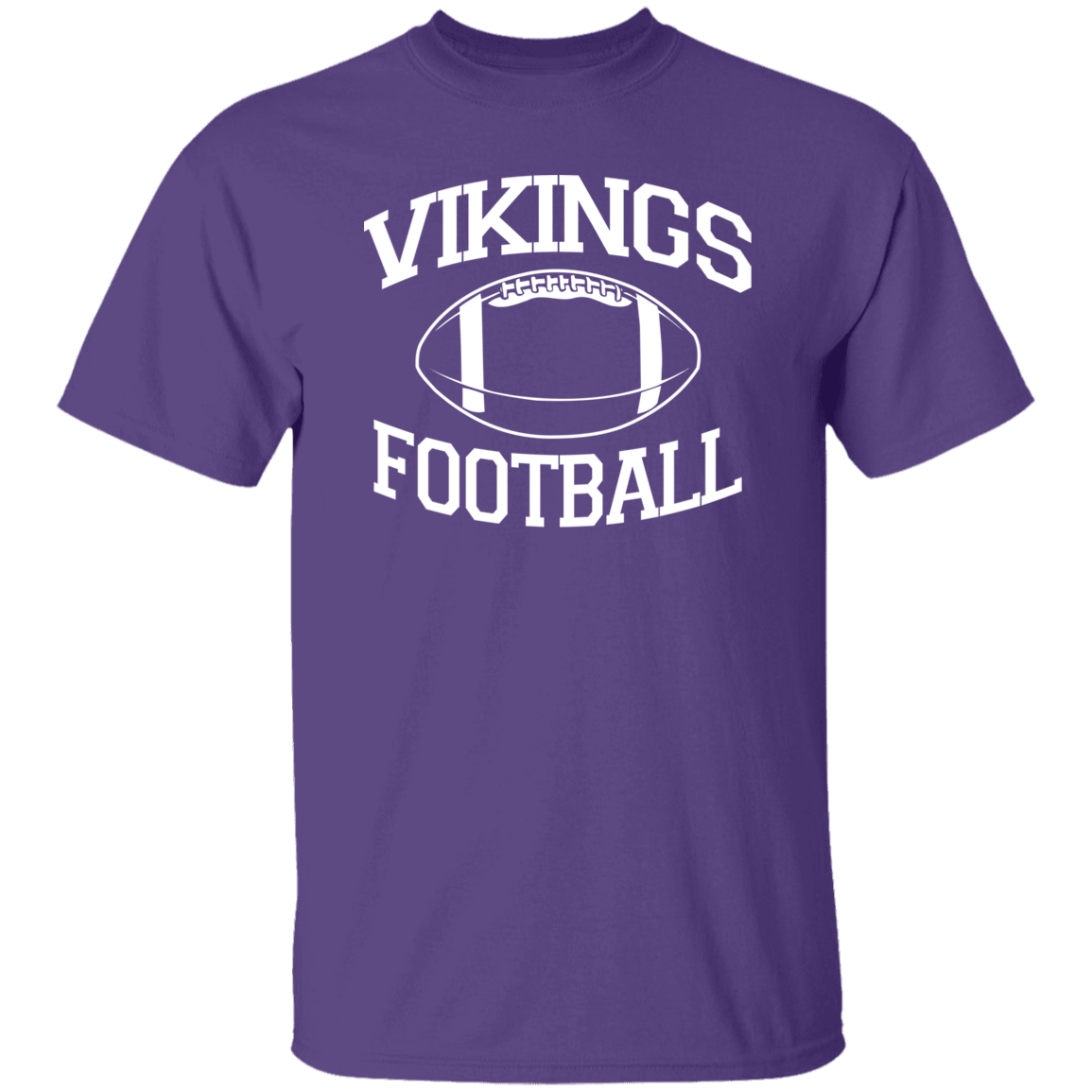 Vikings Football White Print T-Shirt