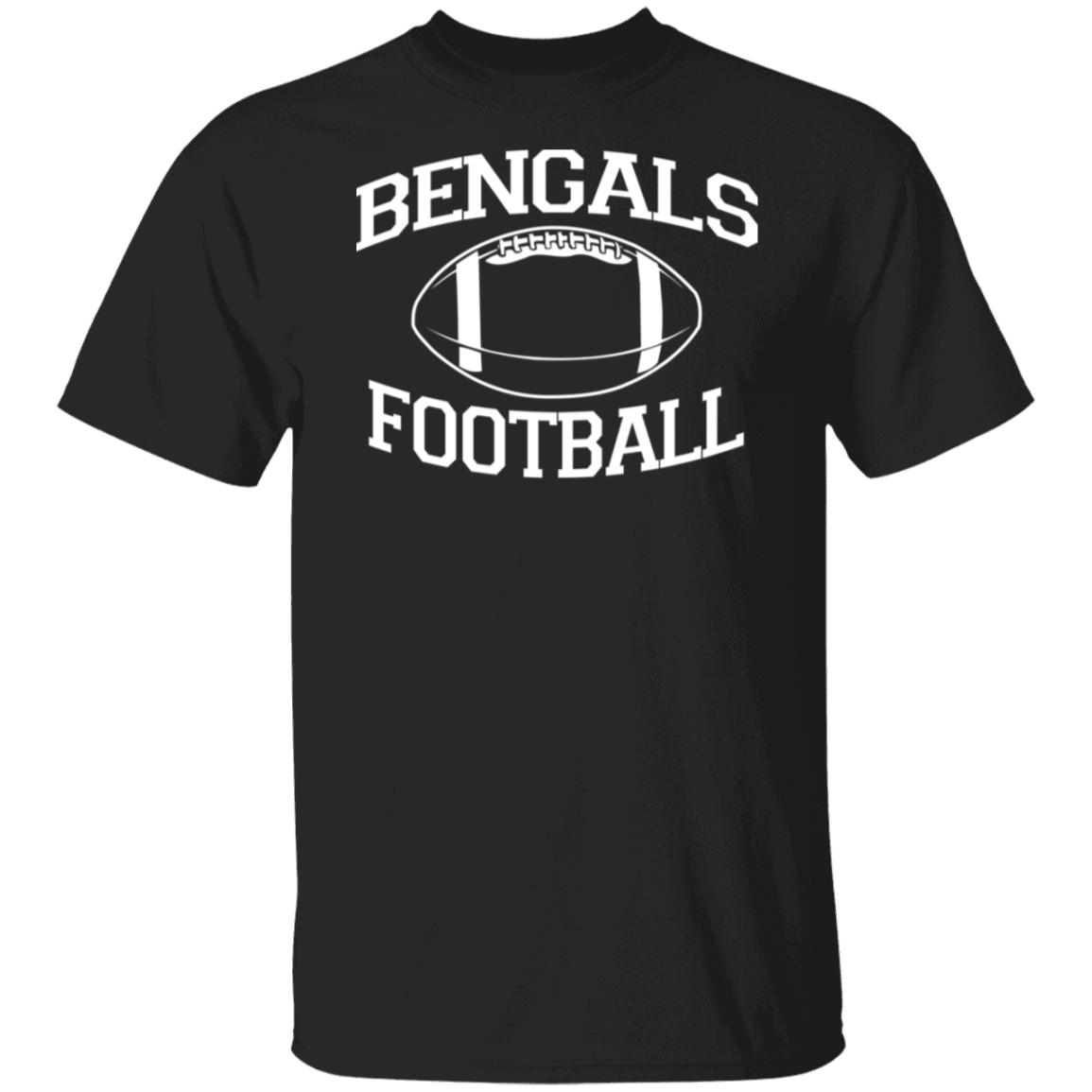 Bengals Football White Print T-Shirt