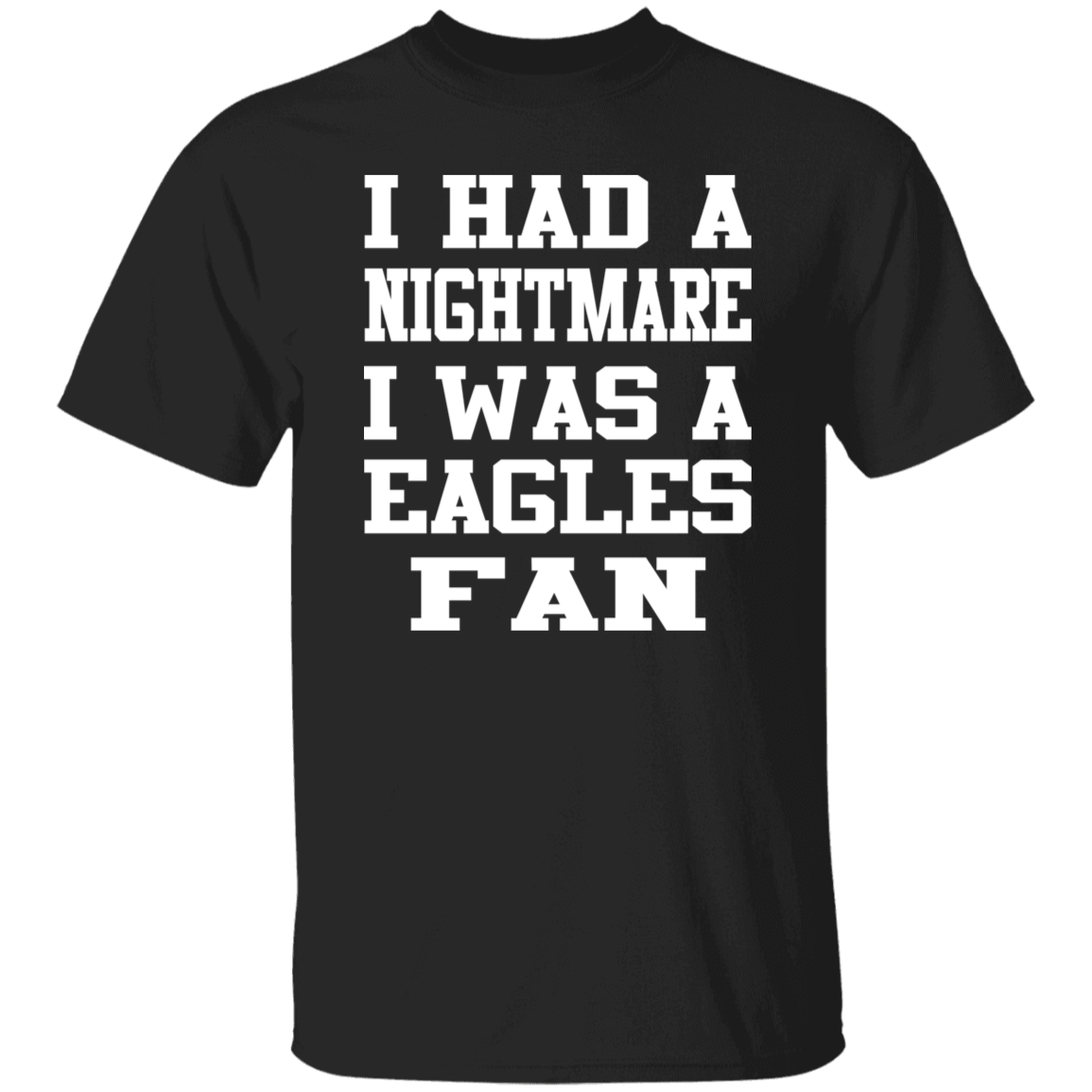 Nightmare Eagles Fan White Print T-Shirt