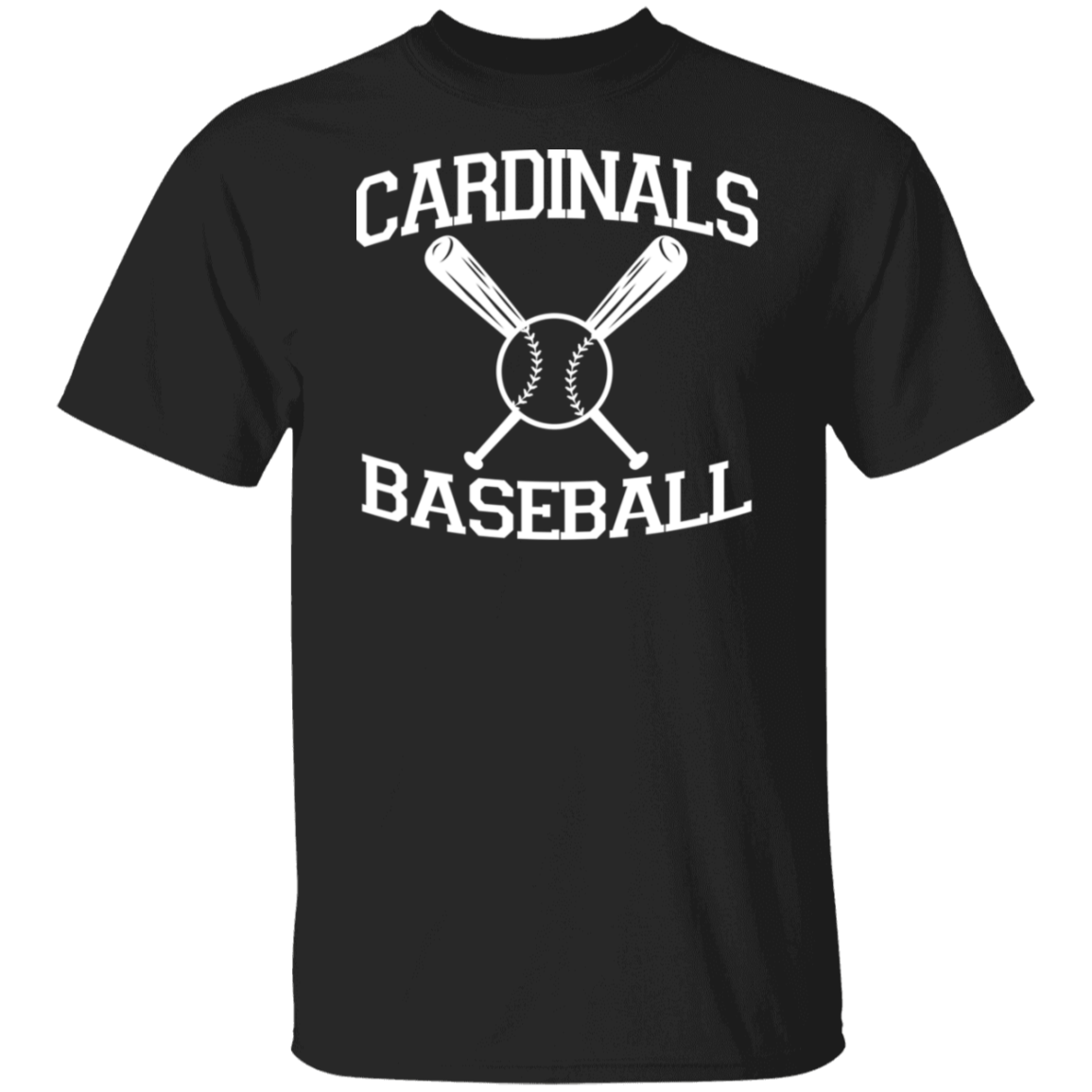 Cardinals Baseball White Print T-Shirt