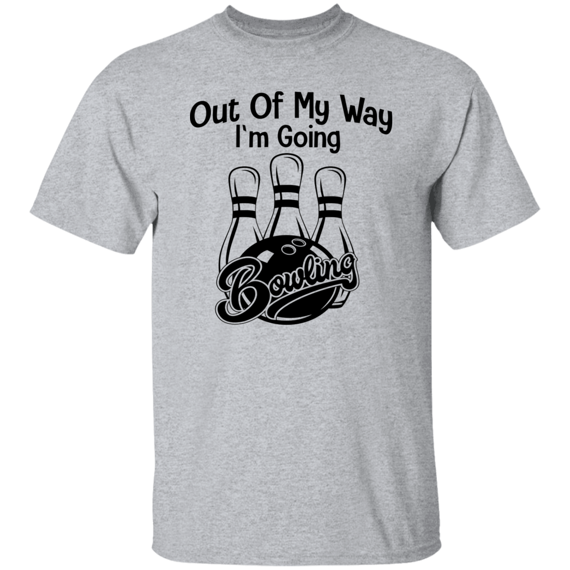 Out Of My Way I'm Going Bowling Black Print T-Shirt