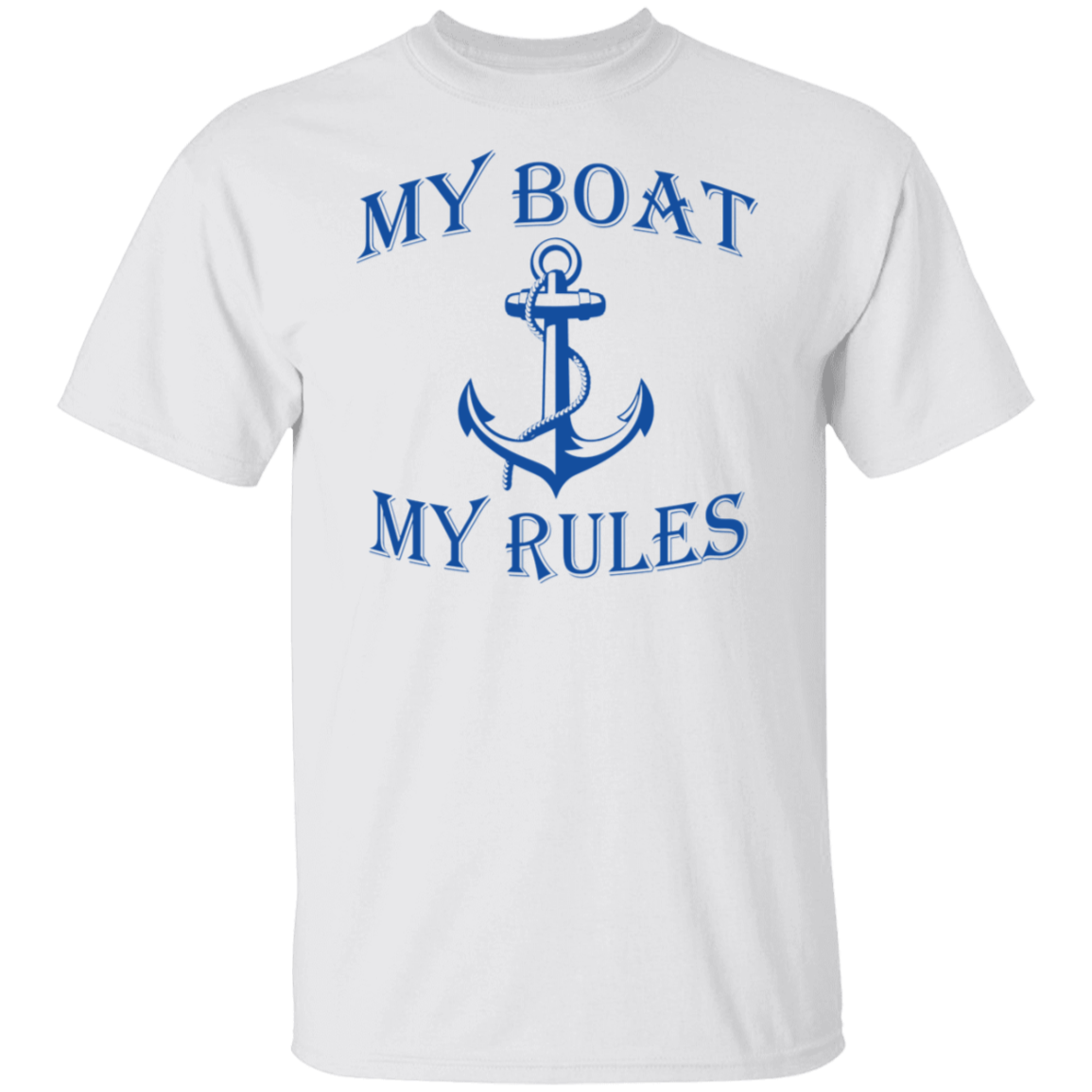 My Boat My Rules Blue Print T-Shirt