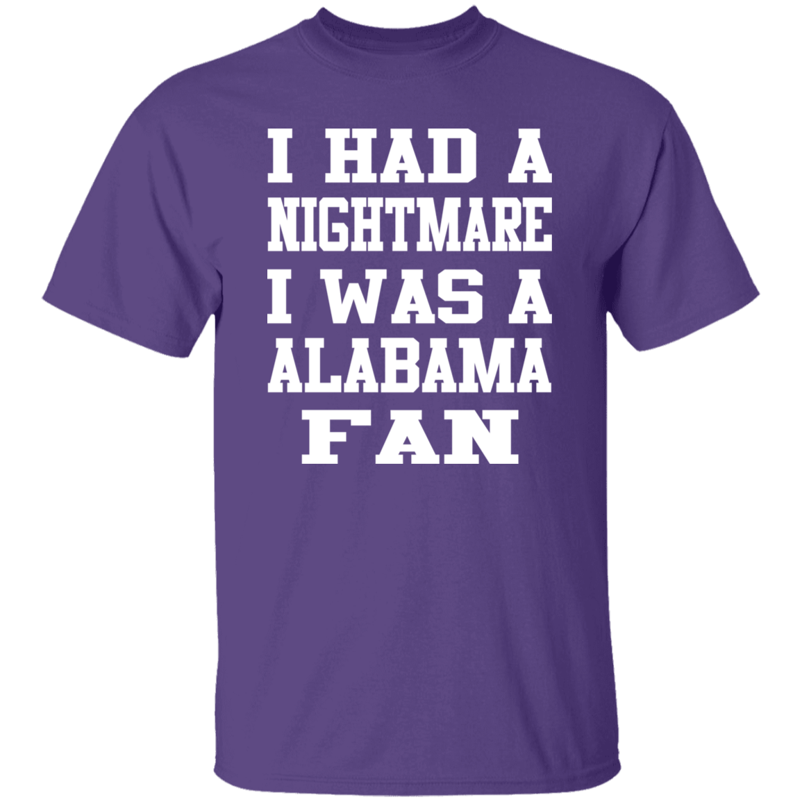 Nightmare Alabama Fan White Print T-Shirt