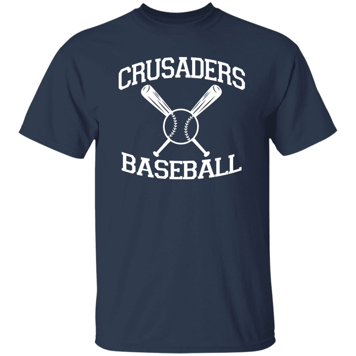 Crusaders Baseball White Print T-Shirt