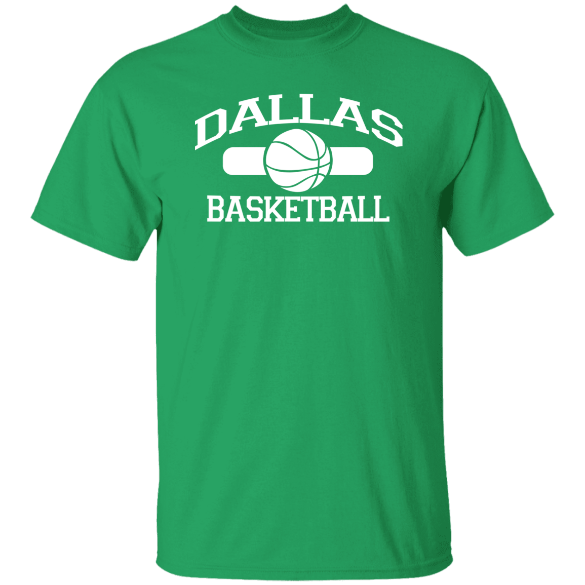 Dallas Basketball White Print T-Shirt