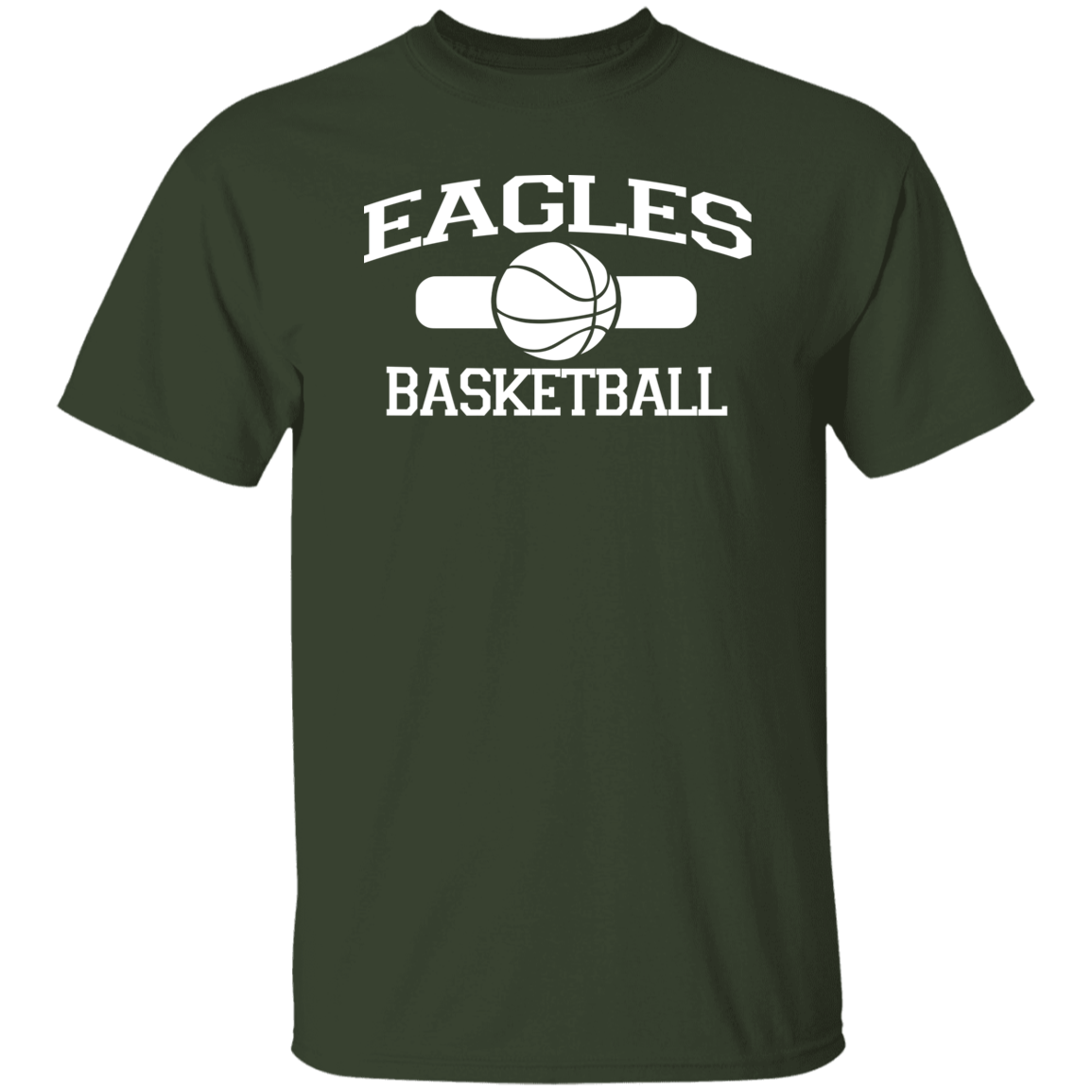 Eagles Basketball White Print T-Shirt