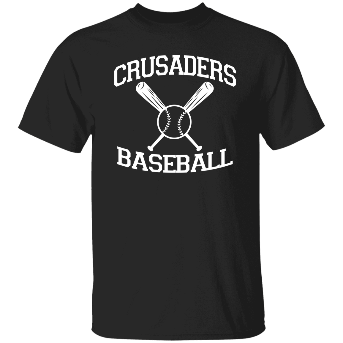 Crusaders Baseball White Print T-Shirt