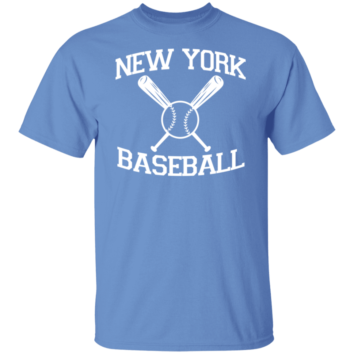 New York Baseball White Print T-Shirt