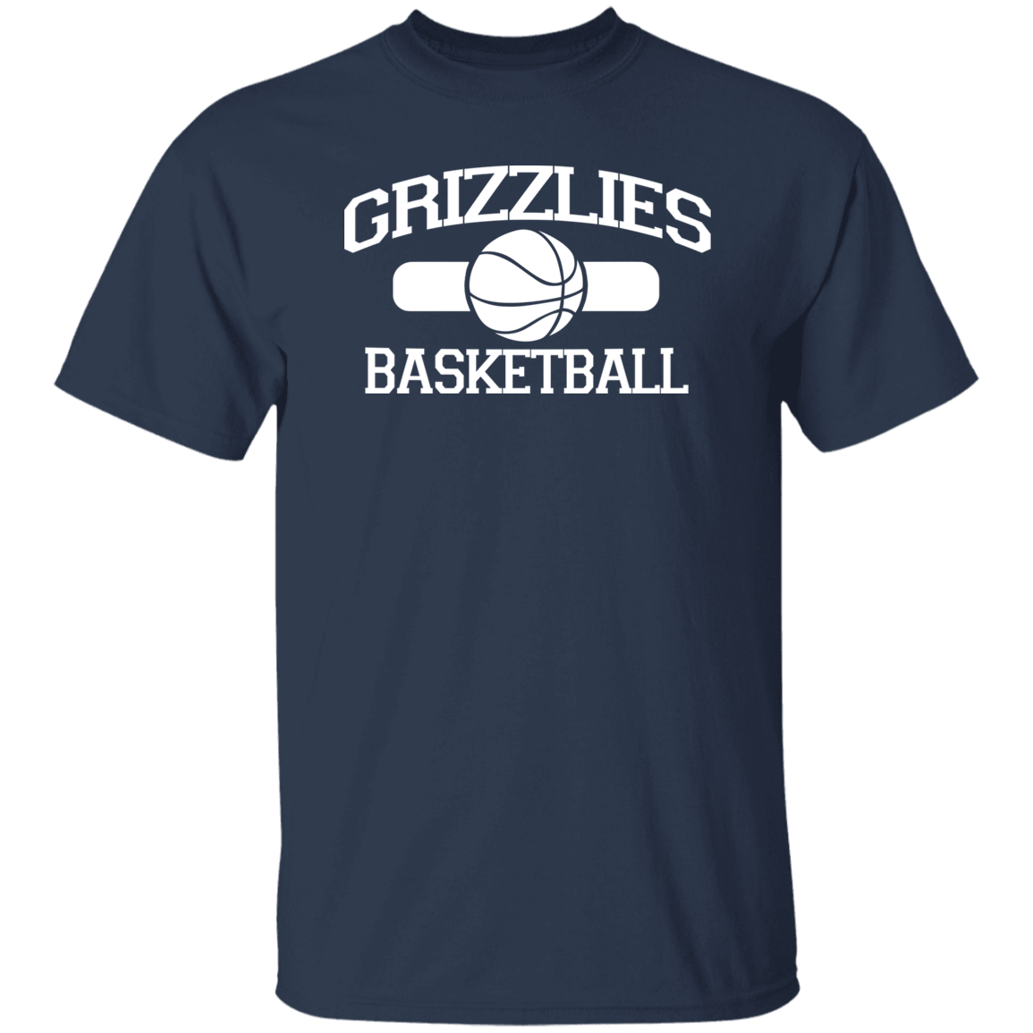 Grizzlies Basketball White Print T-Shirt