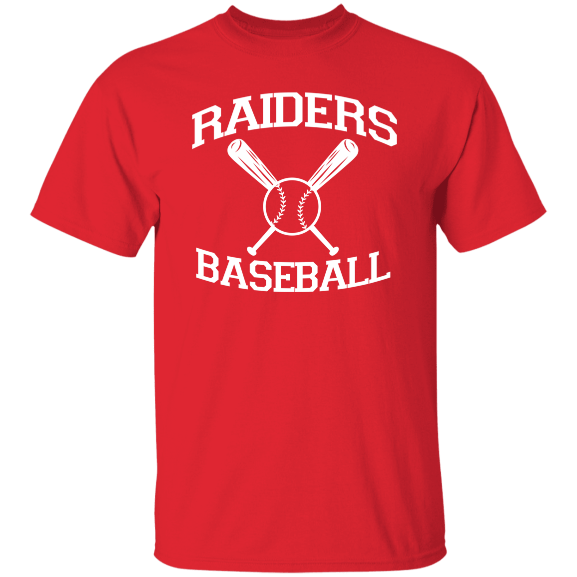 Raiders Baseball White Print T-Shirt