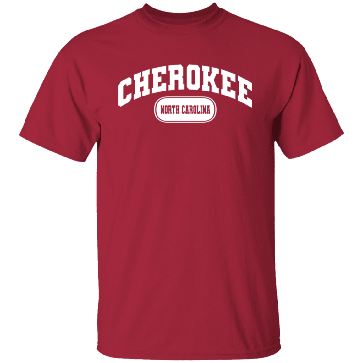 Cherokee North Carolina Arch White Print T-Shirt