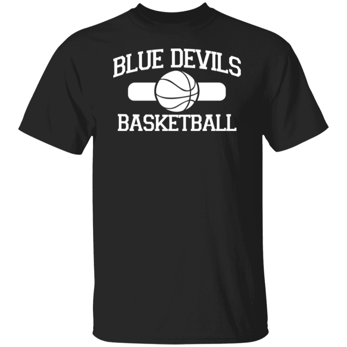 Blue Devils Basketball White Print T-Shirt