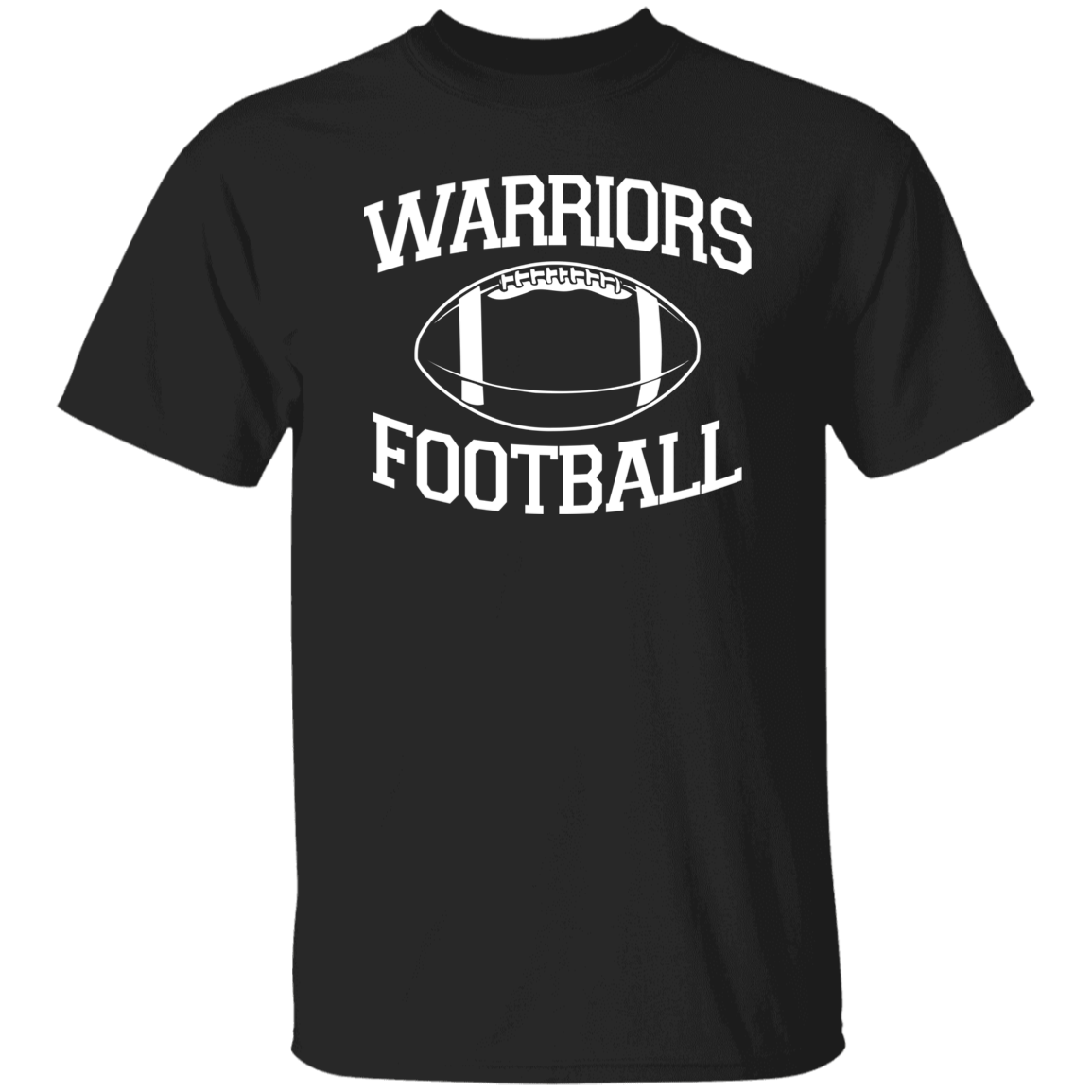 Warriors Football White Print T-Shirt