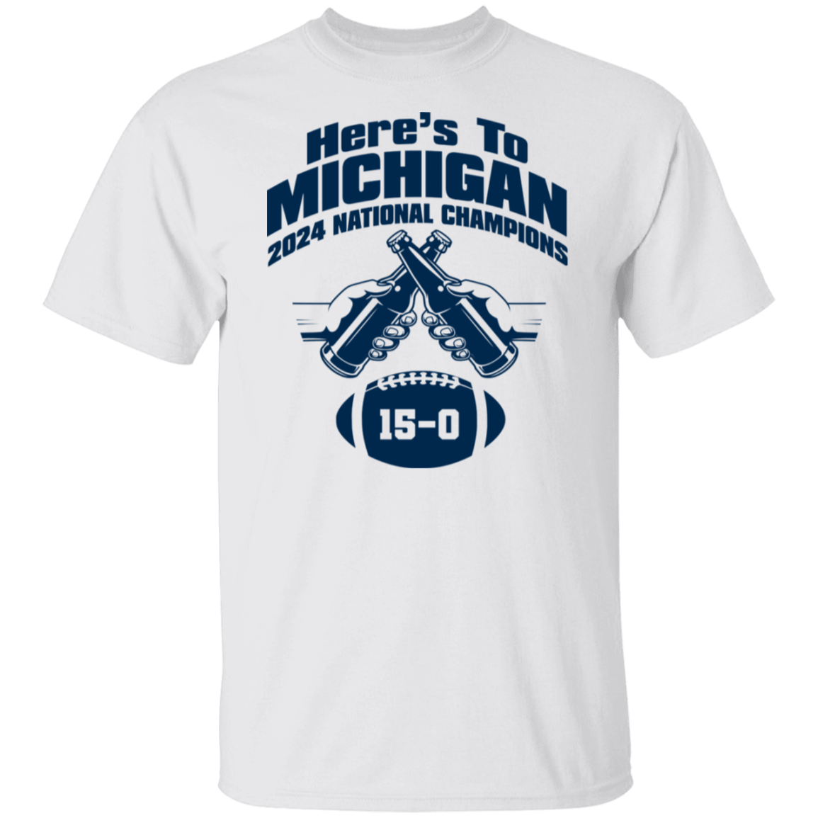 Here's To Michigan Blue Print T-Shirt
