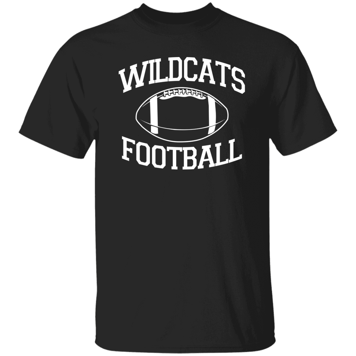 Wildcats Football White Print T-Shirt
