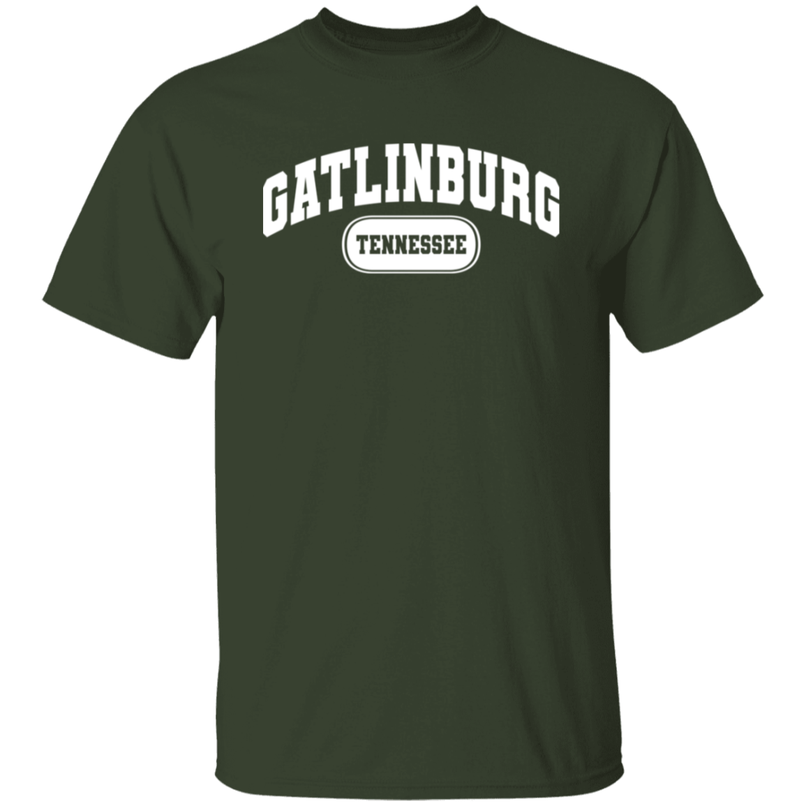 Gatlinburg Tennessee Arch White Print T-Shirt