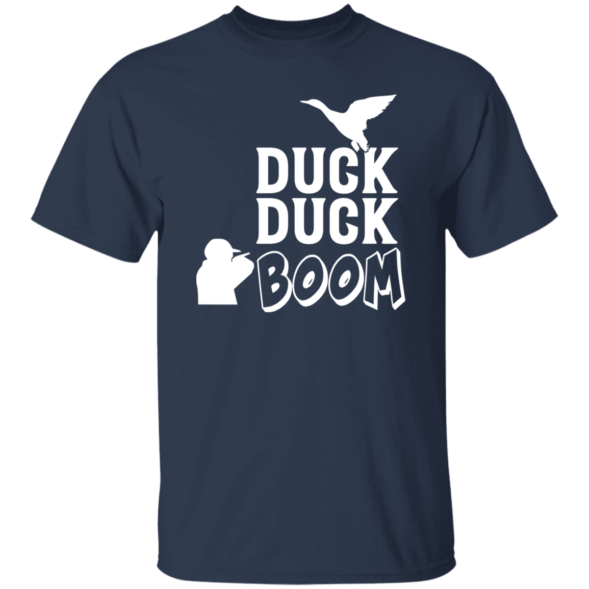 Duck Duck Boom White Print T-Shirt