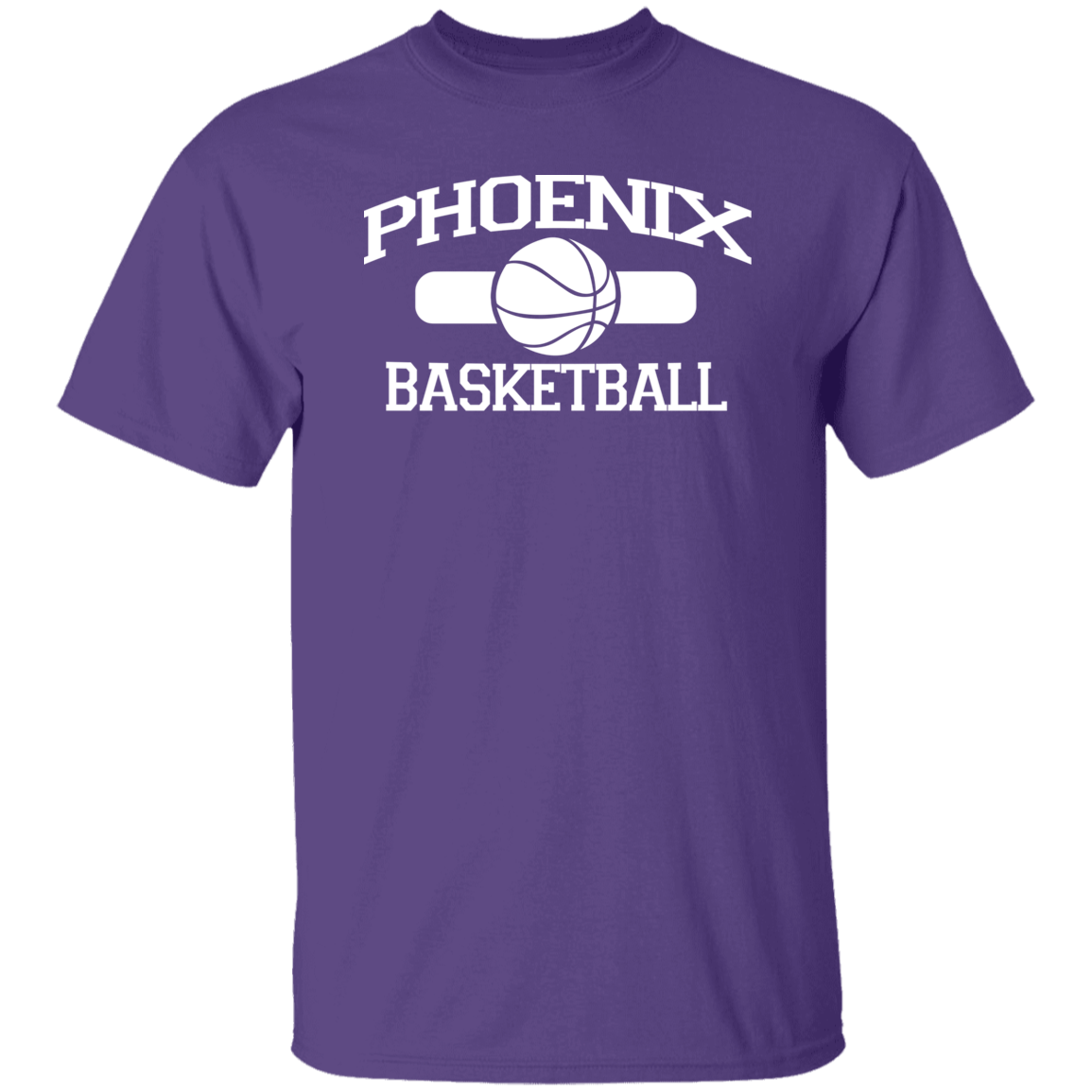 Phoenix Basketball White Print T-Shirt