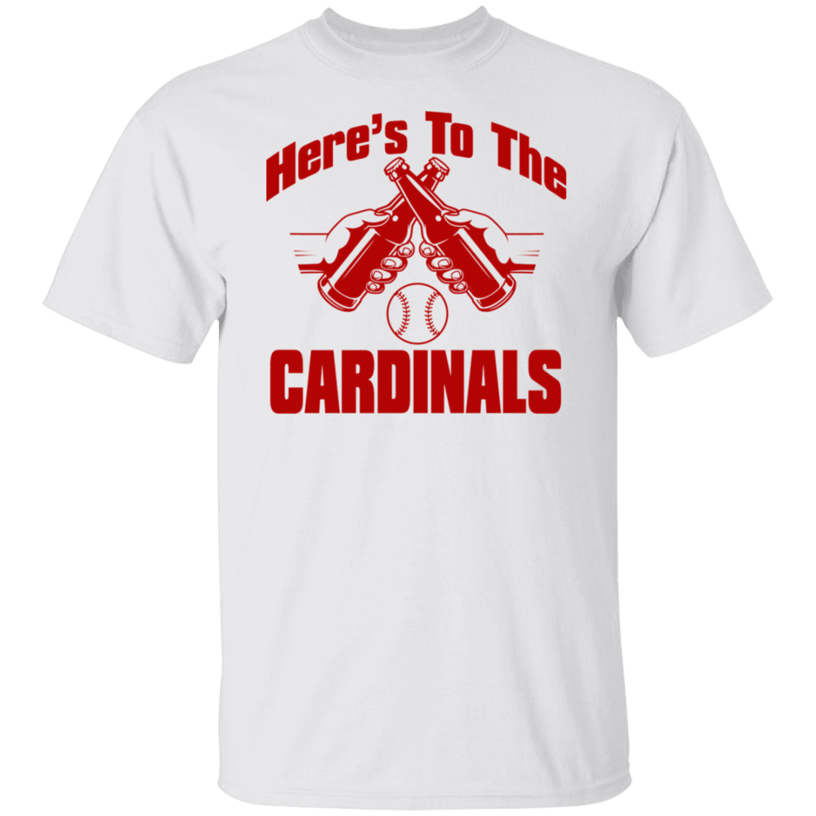 Here's To The Cardinals Red Print T-Shirt