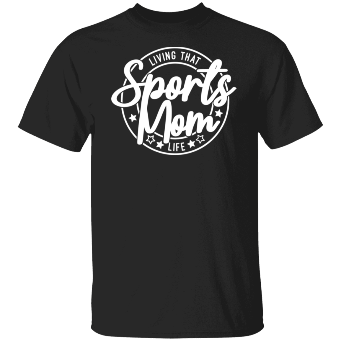 Living That Sports Mom Life White Print T-Shirt