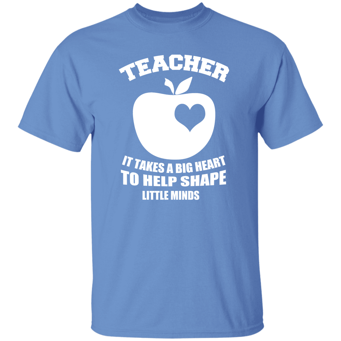 Teacher Big Heart Minds White Print T-Shirt