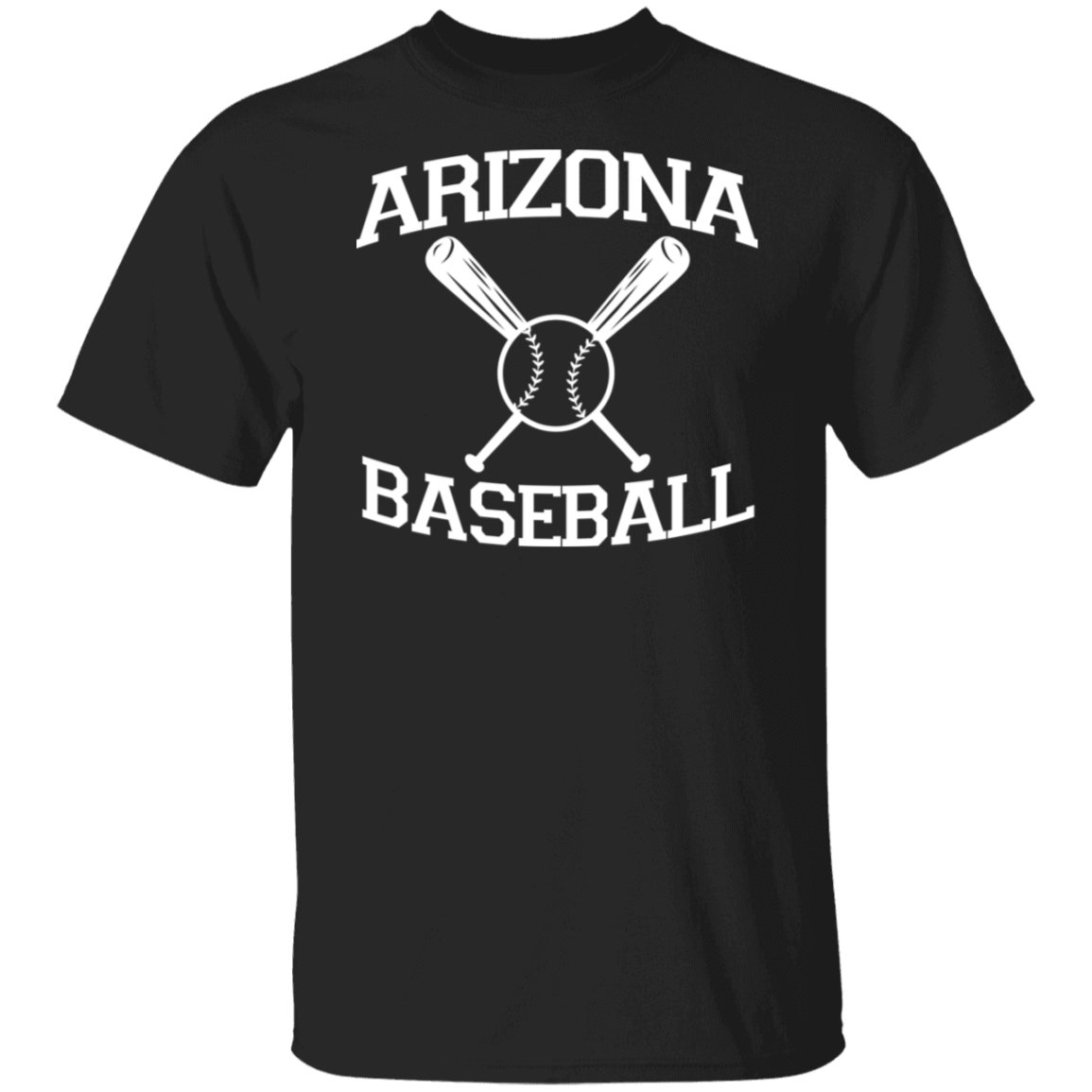 Arizona Baseball White Print T-Shirt