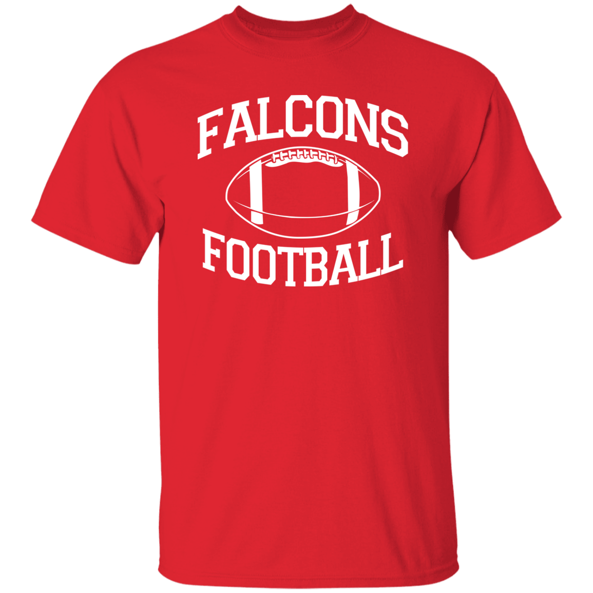 Falcons Football White Print T-Shirt