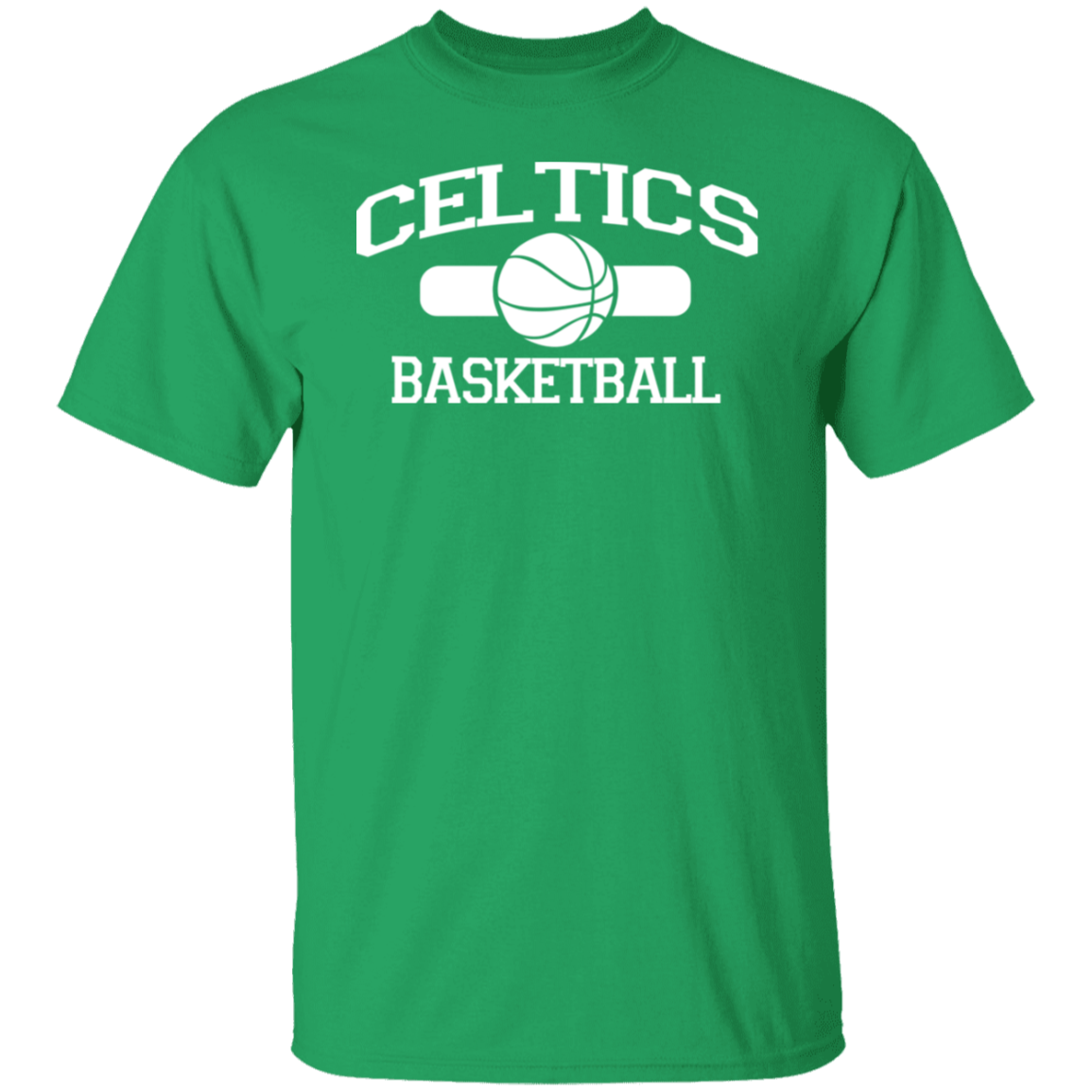 Celtics Basketball White Print T-Shirt