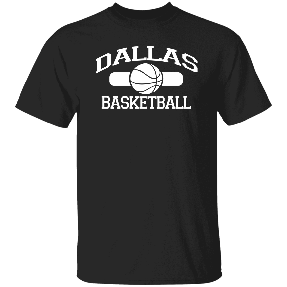 Dallas Basketball White Print T-Shirt