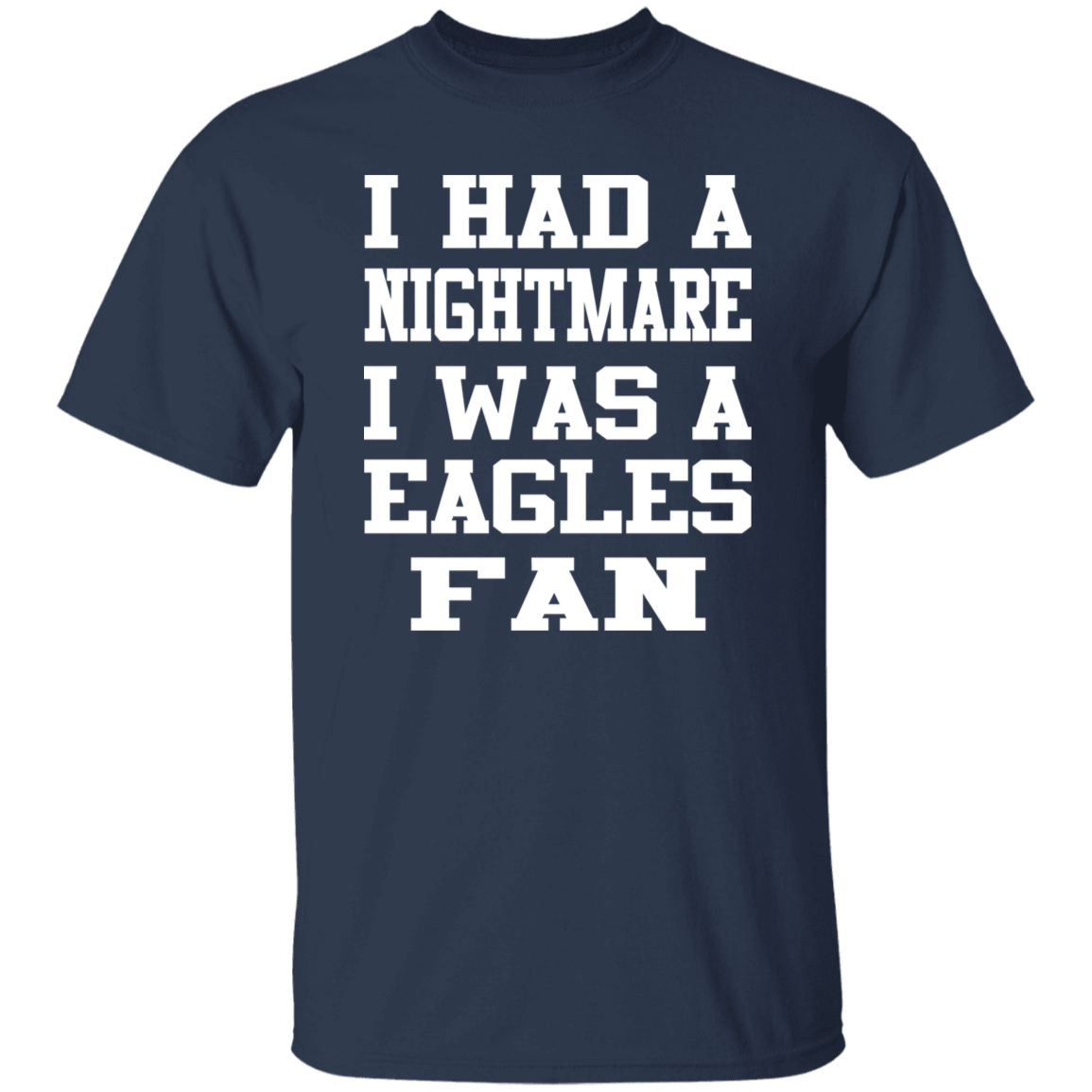 Nightmare Eagles Fan White Print T-Shirt